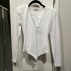 Aritzia Longsleeve V-Neck Bodysuit